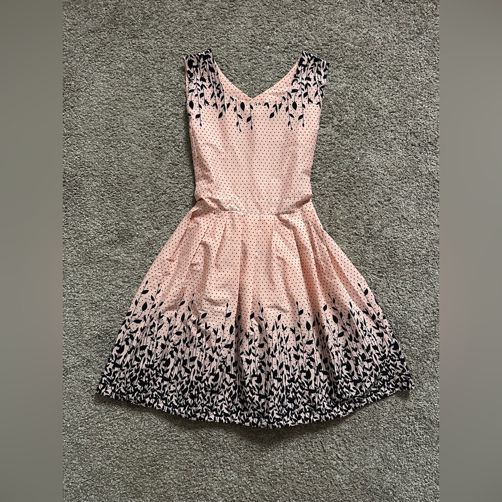 Charming Pink and Black Dress